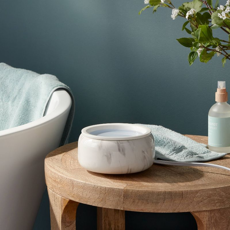 2 in 1 Stone Wax Warmer and Candle Warmer - Threshold™: Electric Tabletop Plugin, Ceramic Finish