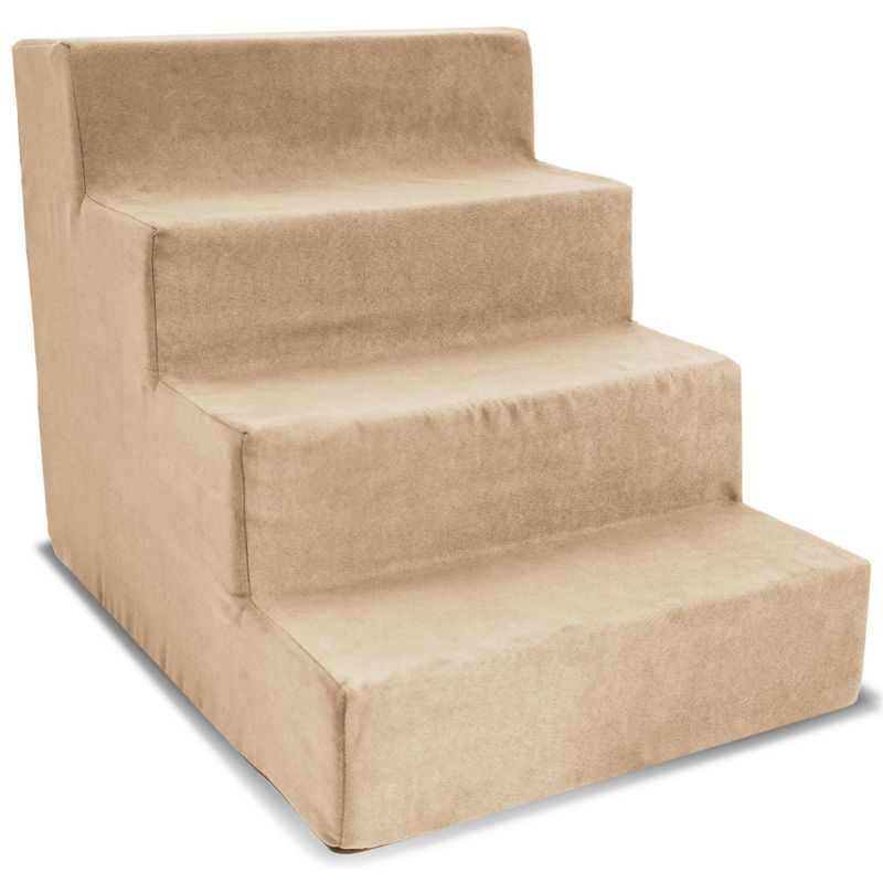 Precious Tails High Density Foam 4 Steps Dog Stairs - Camel