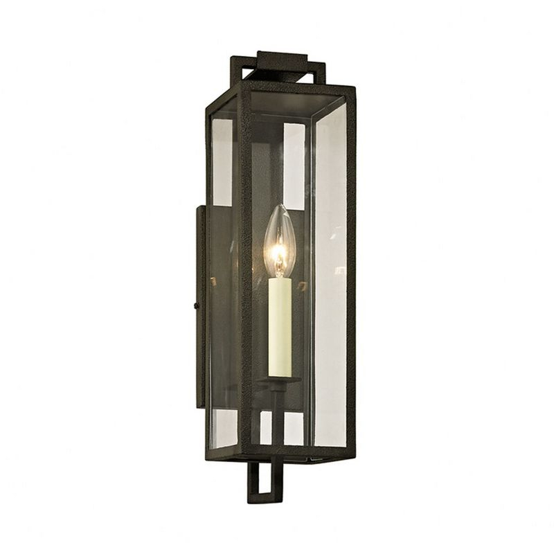 Troy Lighting Beckham 1 - Light Wall Light in  Forged Iron Clear Shade