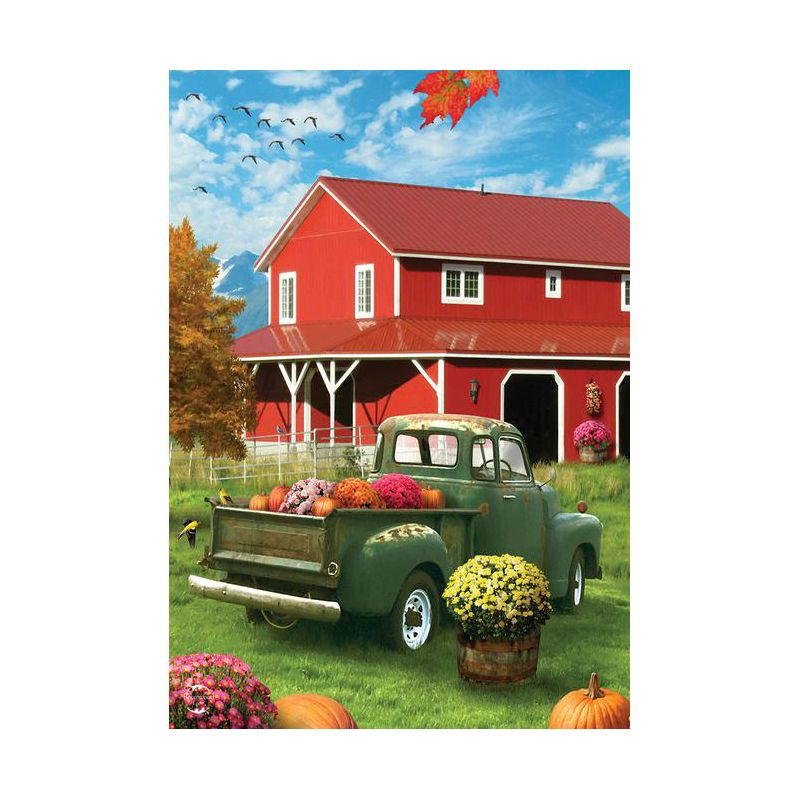 Farm Fresh Mums Autumn Garden Flag Fall Pickup Floral 18" x 12.5" Briarwood Lane