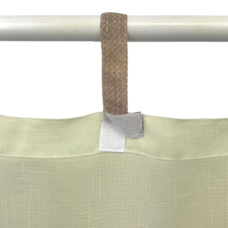 Darien Indoor/Outdoor Sheer Tab Top Single Window Curtain for Patio, Porch, Cabana - 52 x 95 - Natural - Elrene Home Fashions