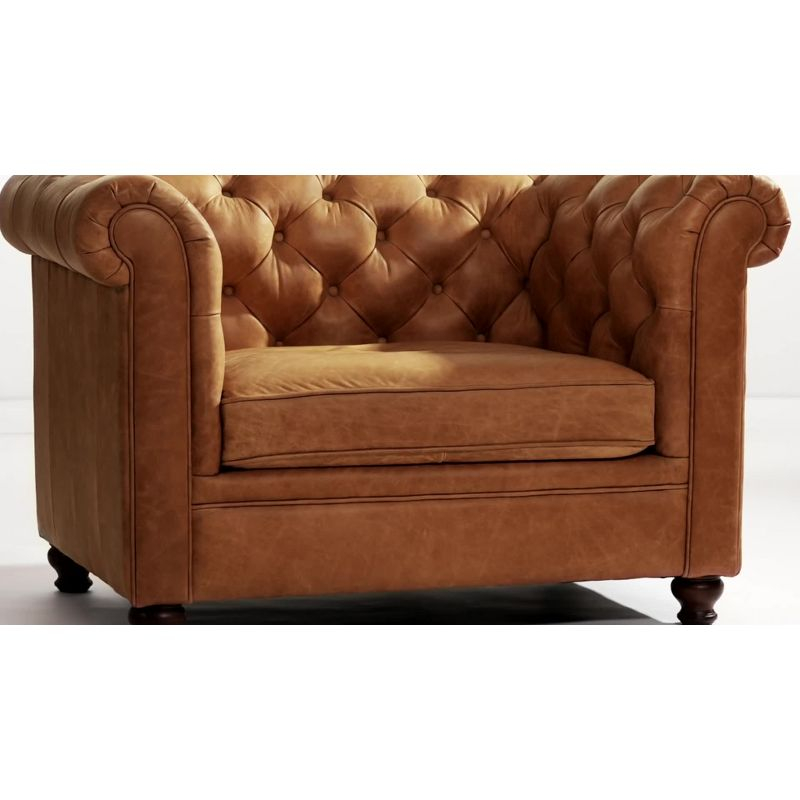 Poly & Bark Lyon Lounge Chair in Cognac Tan