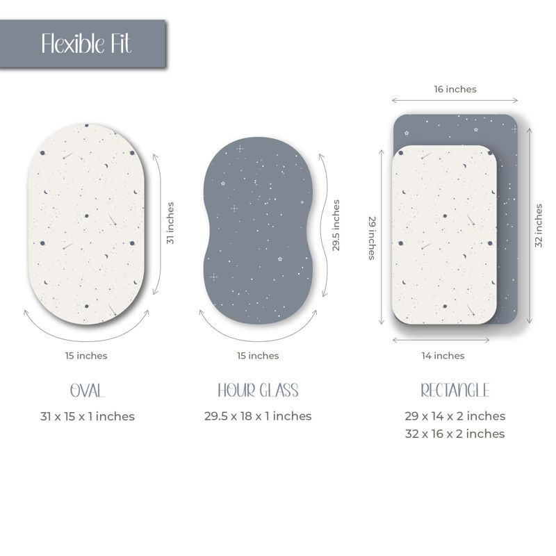 Ely's & Co. Baby Fitted Bassinet Sheet  100% Combed Jersey Cotton   for Baby Boy  2 Pack