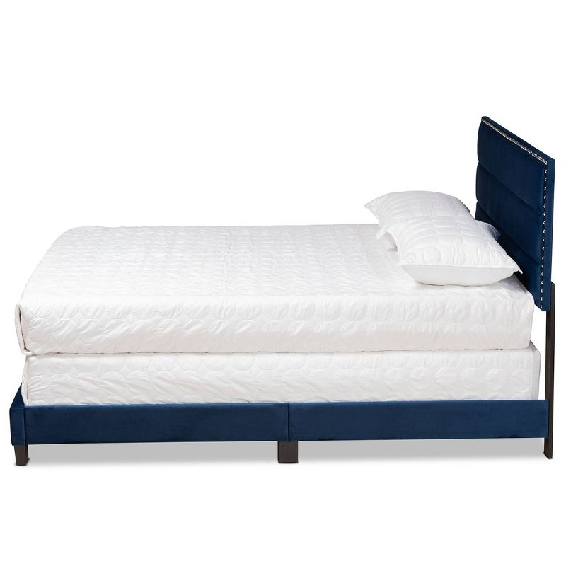 Tamira Glam Velvet Fabric Upholstered Panel Bed - Baxton Studio