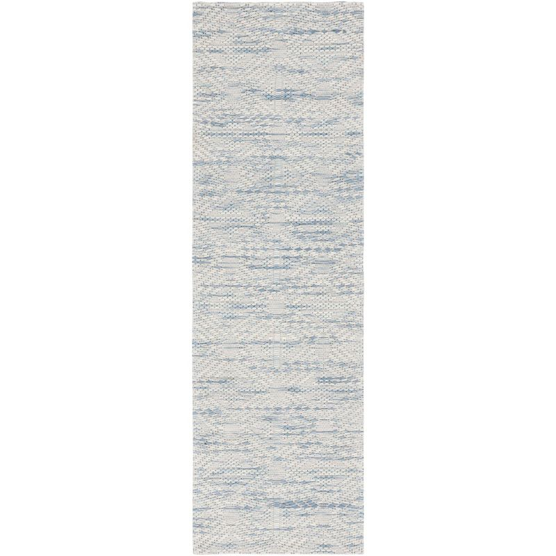 Marbella MRB452 Hand Loomed Indoor Runner Rug - Light Blue/Beige - 2'3"x8' - Safavieh