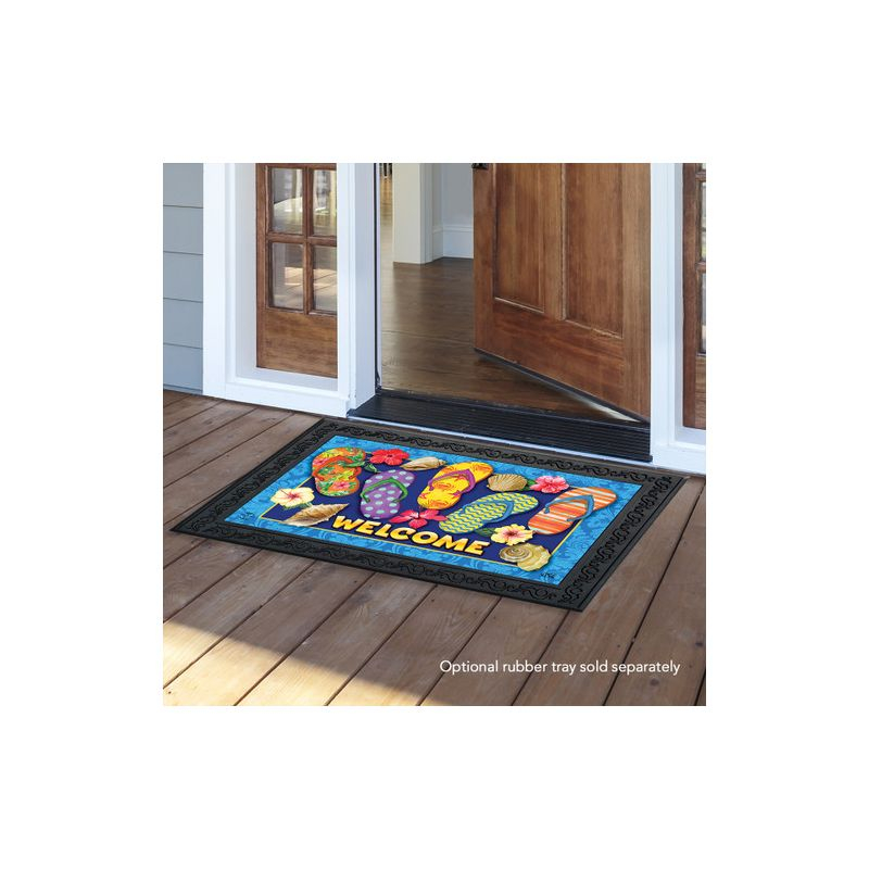 Briarwood Lane Doormat 30x18 Indoor Outdoor Paradise Flip Flops Summer For Summer Doormat
