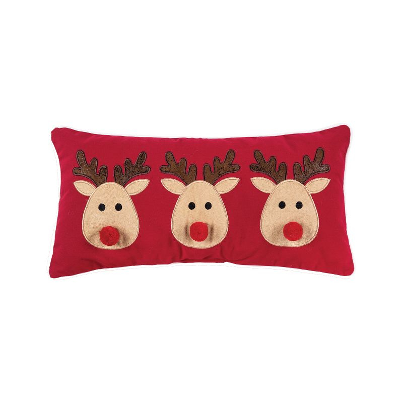 C&F Home Reindeer Games Applique Christmas Holiday Throw Pillow