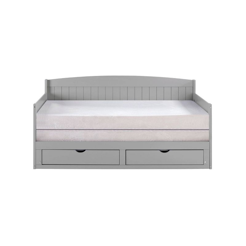 Alaterre Furniture King Harmony Kids' Daybed with Conversion Dove Gray