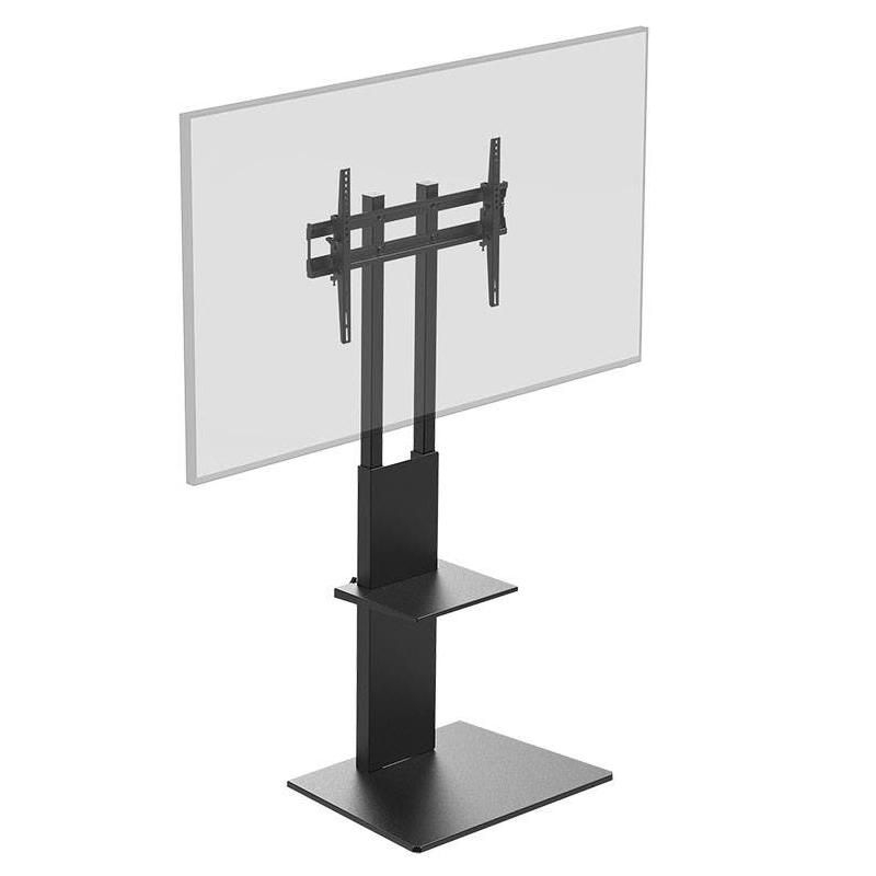 Monoprice TV Mount and Stand - Black, With Shelf for Displays 37in to 70in, Max Weight 88lbs., VESA Patterns up to 600x400 - Commercial Series