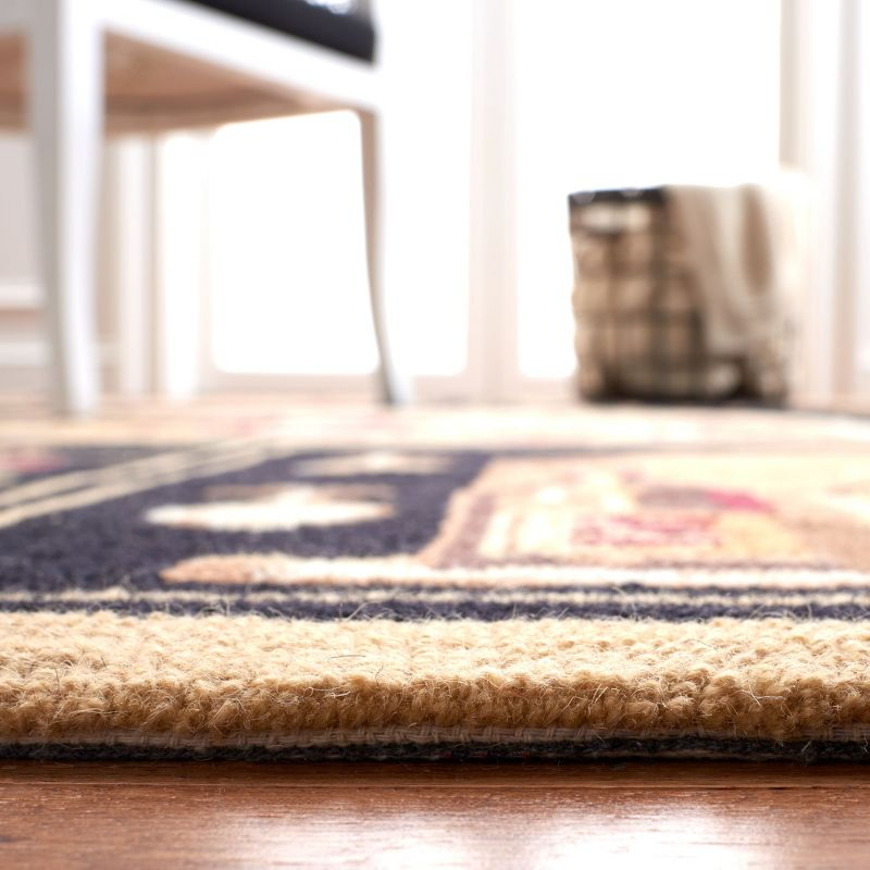 Chelsea HK254 Hand Hooked Runner Rug - Black/Multi - 2'6"x10' - Safavieh.