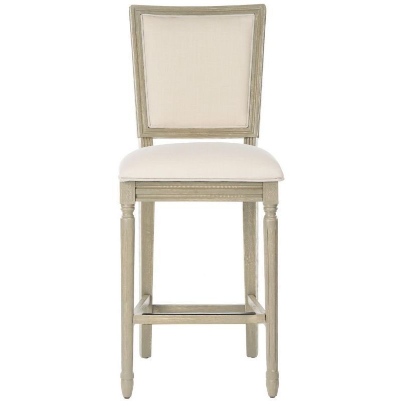 Buchanan Rectangle Bar Stool (Set of 2) - FOX6246 - Light Beige - Safavieh Couture