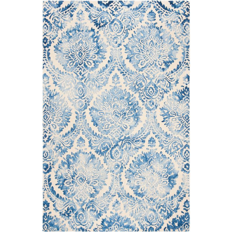 Dip Dye DDY210 Hand Tufted Area Rug - Blue/Ivory - 5'x8' - Safavieh.