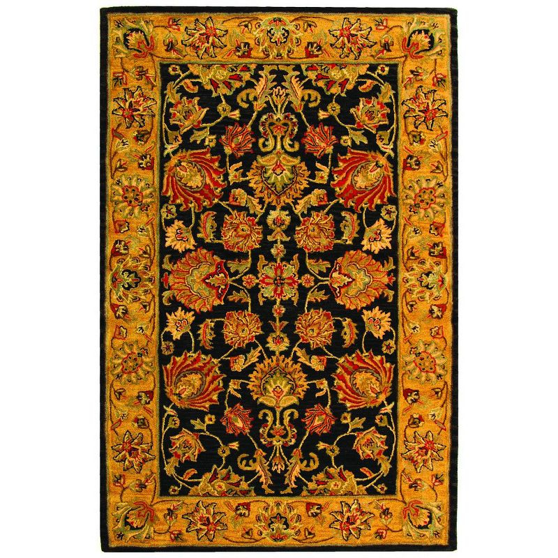 Heritage HG343 Hand Tufted Area Rug - Charcoal/Gold - 4'x6' - Safavieh.