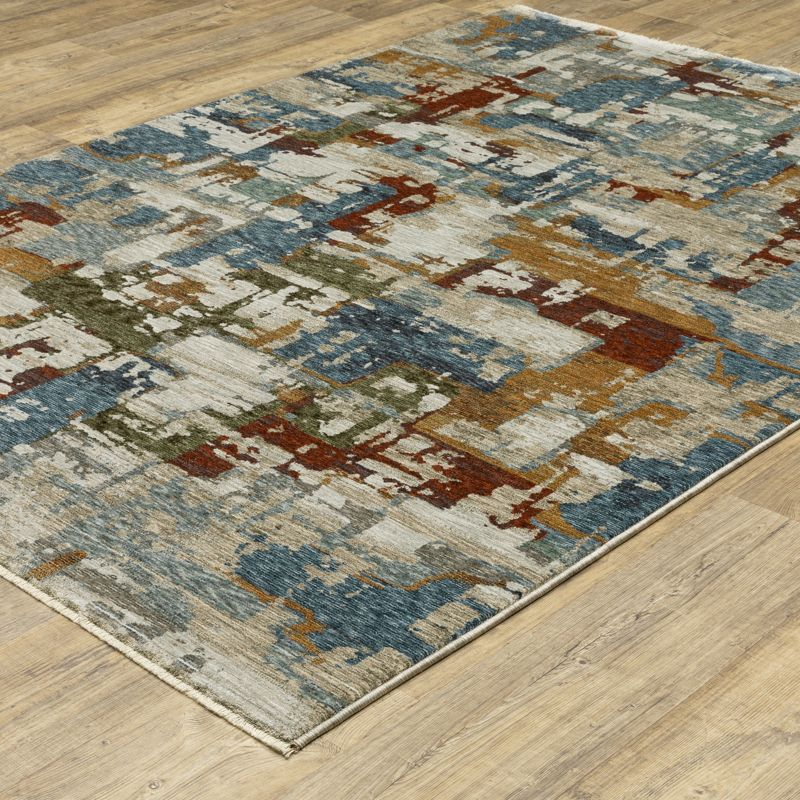 Oriental Weavers Hayden HAY02 Beige/ Multi Indoor Area Rug - 6'7" x 9'6"