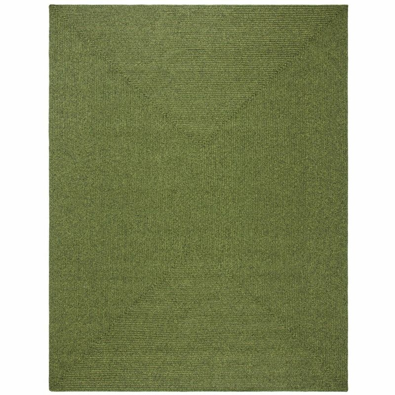 Braided BRD315 Hand Woven Area Rug - Green - 8'x10' - Safavieh.