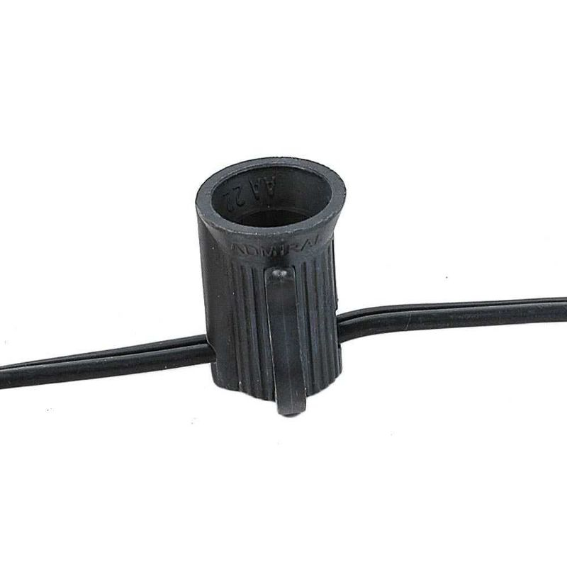 Novelty Lights 100 Feet Clear G40 Globe Outdoor Patio String Lights, Black Wire