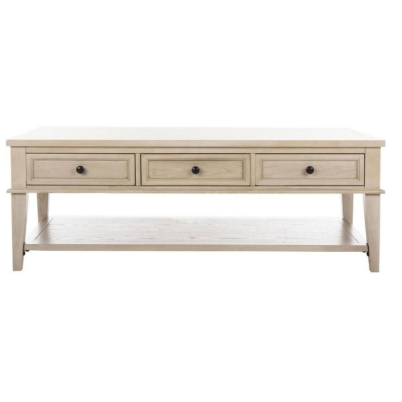 Manelin Coffee Table - White Washed - Safavieh