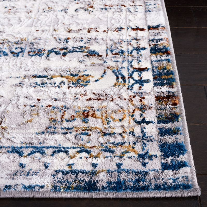 Amelia ALA298 Power Loomed Area Rug - Gray/Blue Gold - 8'x10' - Safavieh.