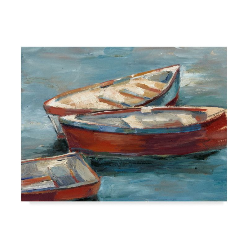 Trademark Fine Art - Ethan Harper 'Boats By The Lake Ii' Canvas Art - 14x19