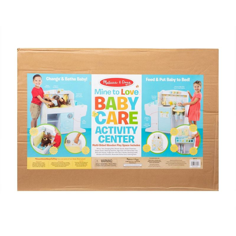 Melissa & Doug Mine to Love Baby Care Activity Center for Dolls - Kitchen, Nursery, Bathing-Changing