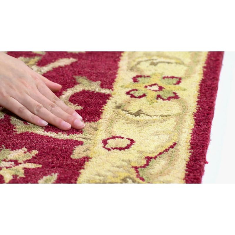 Antiquity AT312 Hand Tufted Area Rug - Red/Gold - 6'x9' - Safavieh.