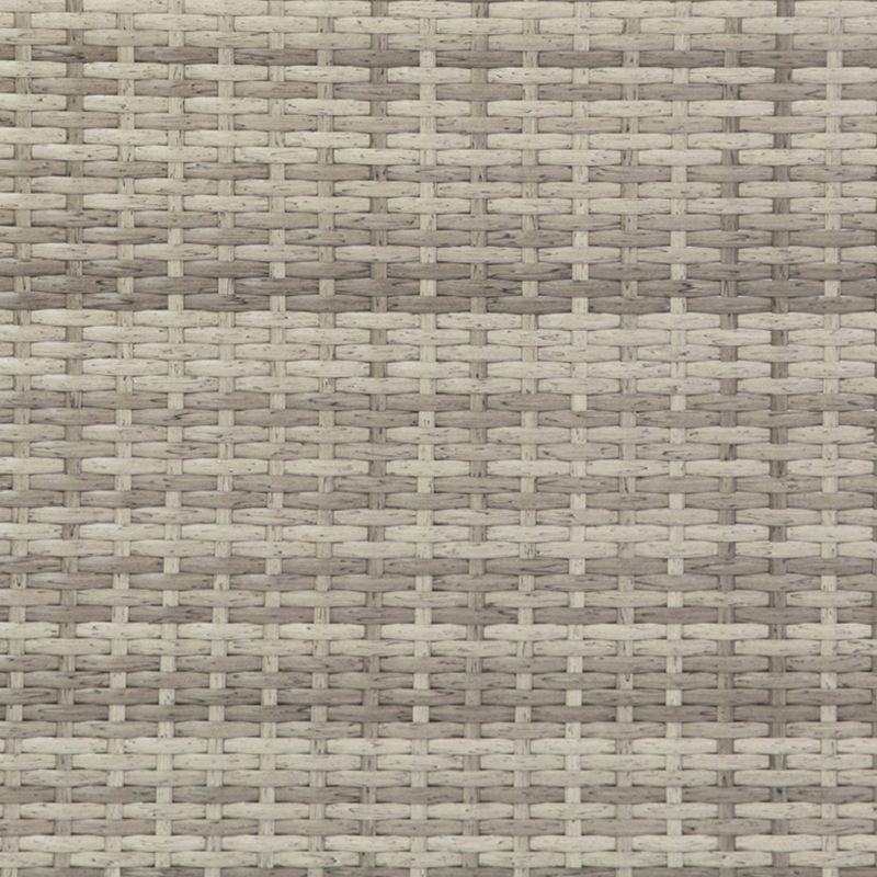 Flash Furniture Marco Indoor/Outdoor Patio Wicker Rattan Bar Counter Table with 2 Shelves, Gray