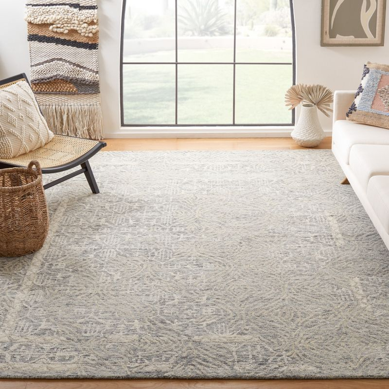 Metro MET905 Hand Tufted Area Rug - Gray/Ivory - 6'x6' - Safavieh.