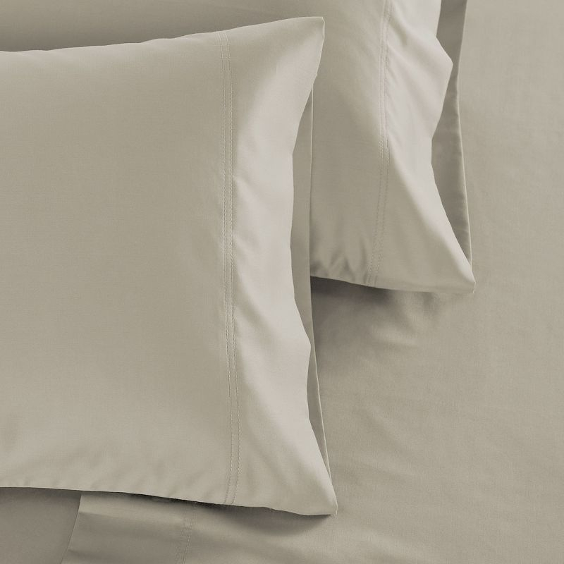 California Design Den 100% Cotton Pillow Cases Standard Size Set of 2, Sateen Weave, Cooling Pillow Cases for Standard / Queen Size Pillows, Beige