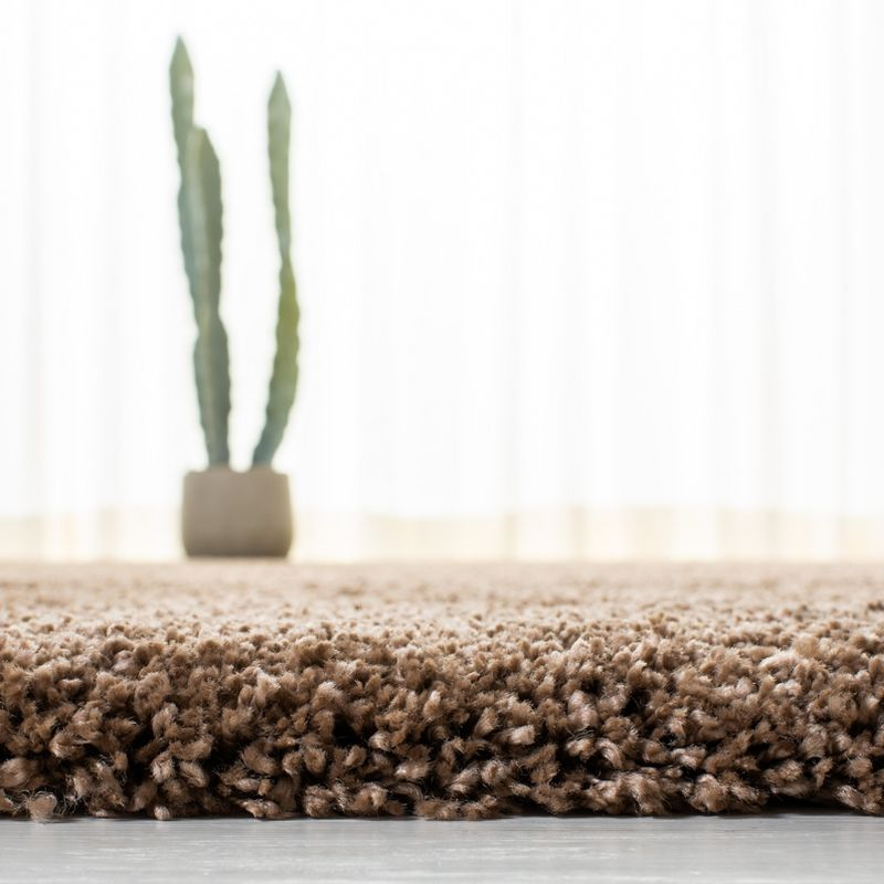 Milan Shag SG180 Power Loomed Indoor Accent Rug - Dark Beig - 3'x3' - Safavieh