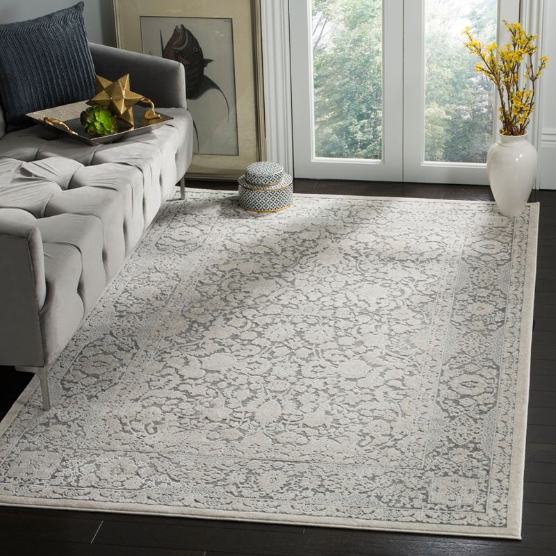 Reflection RFT667 Power Loomed Area Rug - Dark Grey/Cream - 8'9"x11'9" - Safavieh.
