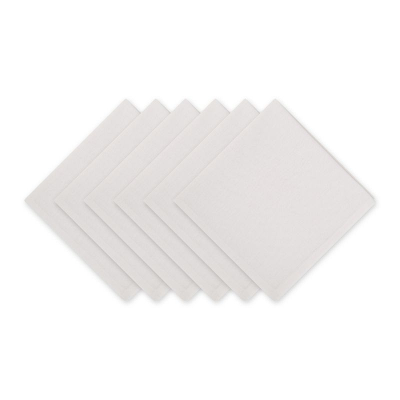 Design Imports White Solid Napkin Set/6