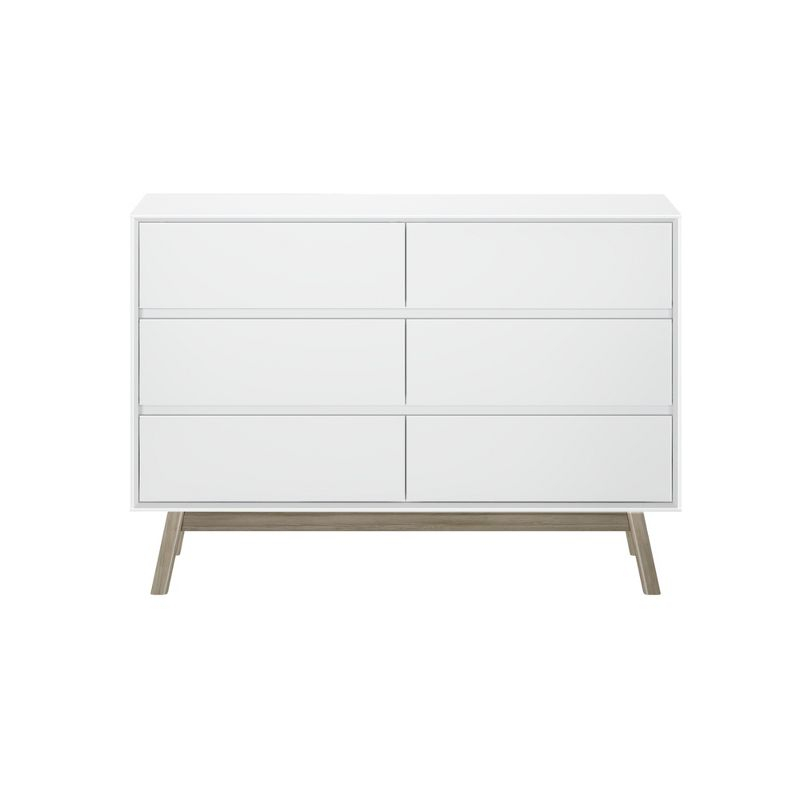 Max & Lily 6 Drawer Dresser, Solid Wood Storage Dressers & Chest of Drawers for Bedroom