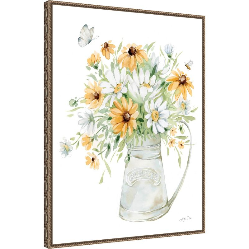 Amanti Art Sunflowers and Daisies II by Katrina Pete Canvas Wall Art Print Framed 23 x 30-in.