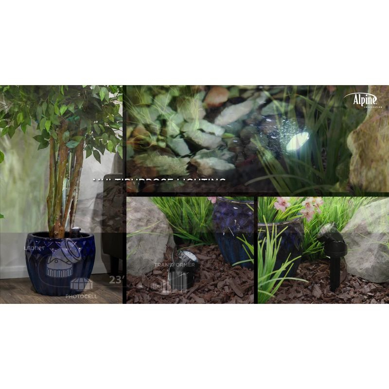 LED Submersible Light with Photocell & Transformer - Alpine Corporation: Weather-Resistant, Electric Powered Landscape Ground Spotlight