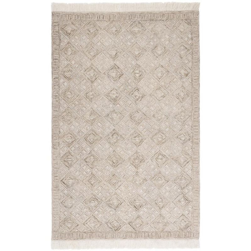 Ikat IKT803 Hand Tufted Area Rug - Ivory/Sage - 8'x10' - Safavieh.