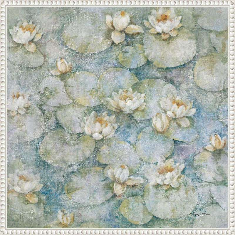 Amanti Art Water Lilies by Cheri Blum Canvas Wall Art Print Framed 22 x 22