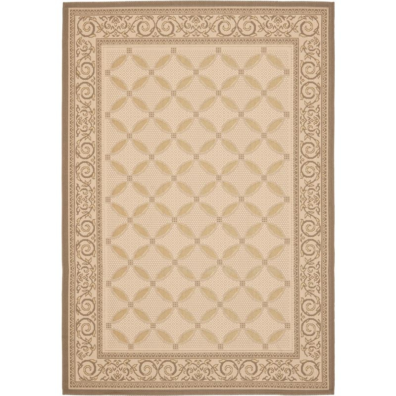 Courtyard CY7107 Power Loomed Indoor/Outdoor Area Rug - Dark Beig/Beige - 5'3"x7'7" - Safavieh.