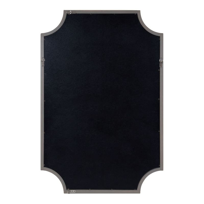 Kate and Laurel Hogan Scalloped MDF Scallop Mirror, 24x36, Silver