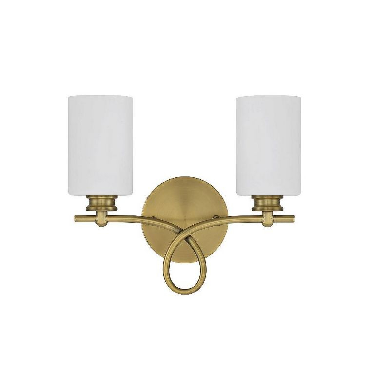 Savoy House Woodbury 2 - Light Vanity in  Warm Brass