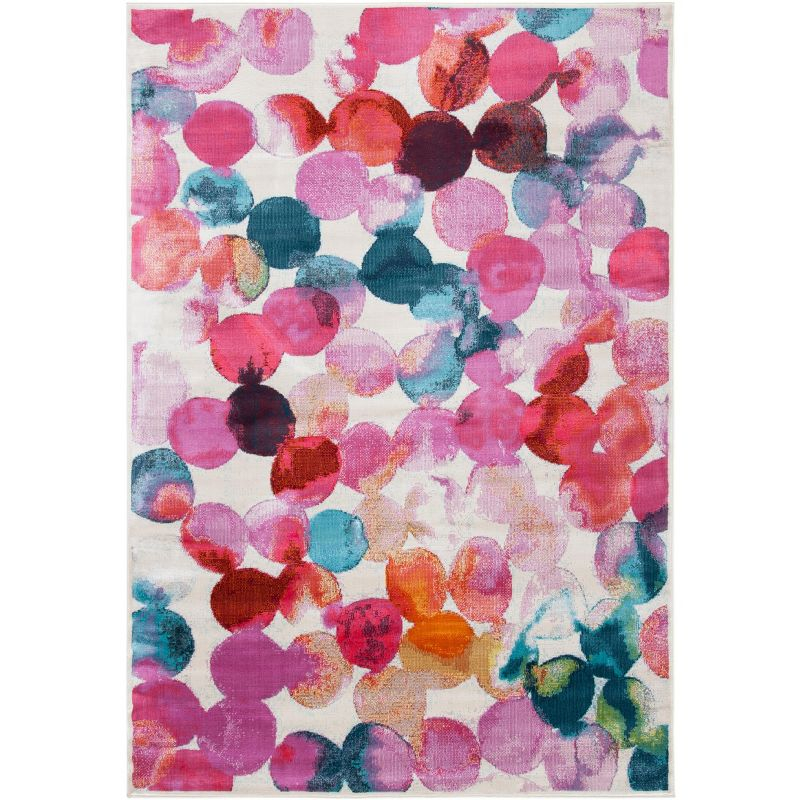 Lillian LLN377 Power Loomed Area Rug - Rose/Light Blue - 8'x10' - Safavieh