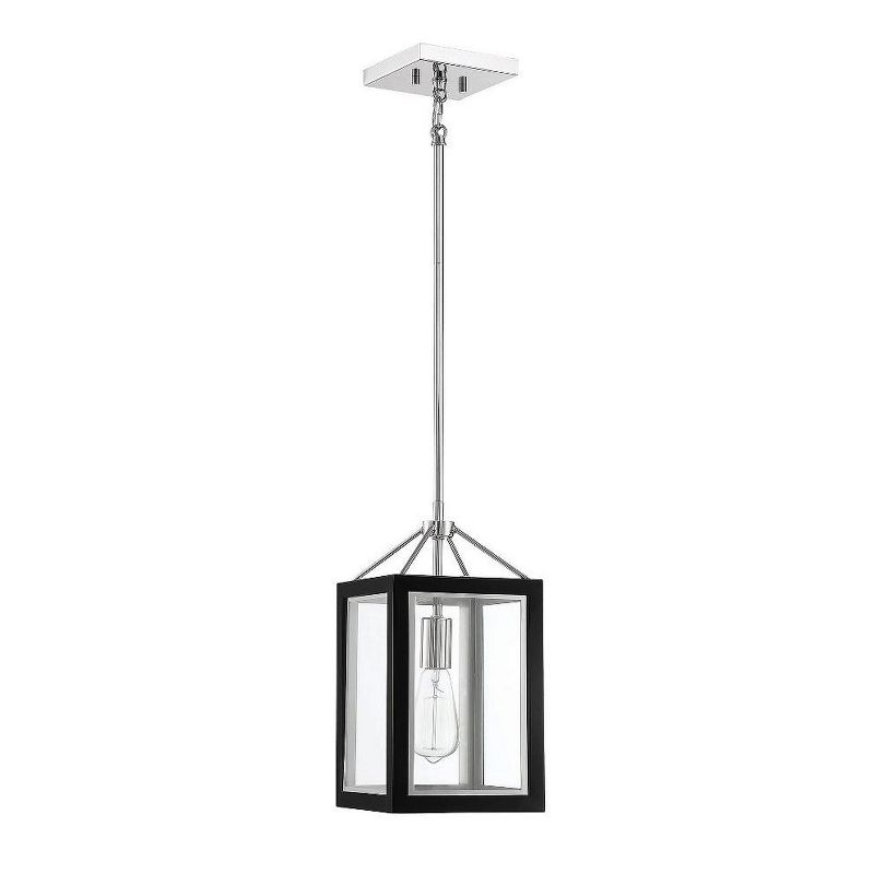 Savoy House Carlton 1 - Light Pendant in  Navy/Polished Nickel