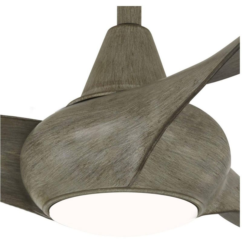 44" Minka Aire Light Wave Modern Driftwood LED Ceiling Fan with Remote