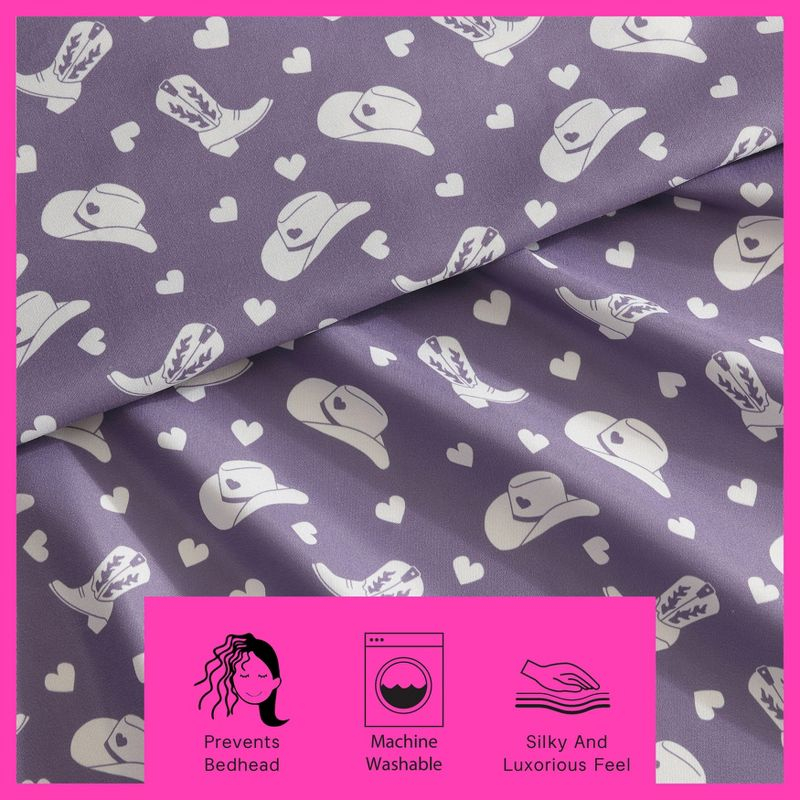 Betsey Johnson Cowgirl Disco Purple Full Sheet Set