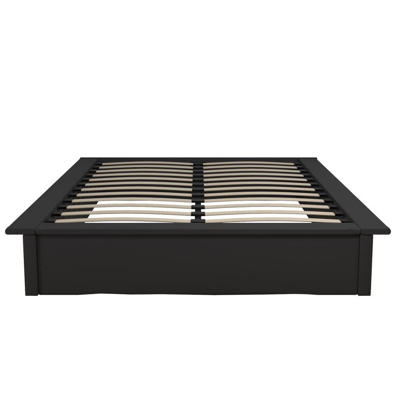 DHP Maven Upholstered Bed, Full, Black Faux Leather