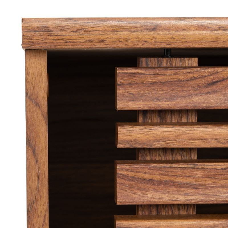 Aurelio 1 Shelf Media Stand - Walnut - Safavieh