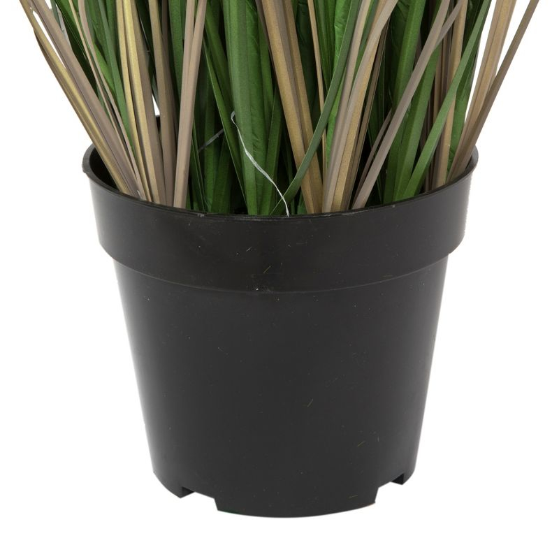 Vickerman 48" Artificial Potted Green Curled Grass. In a 6"Lx6"Wx5"H base.