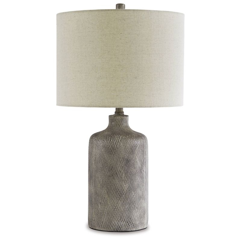 Signature Design by Ashley Linus Table Lamp Antique Black: Ceramic Base, Polyester Shade, UL Listed, 3-Way Switch
