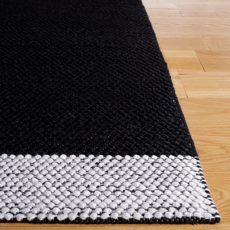 Natura NAT324 Flat Weave Indoor Area Rug - Black/Ivory - 8'x10' - Safavieh