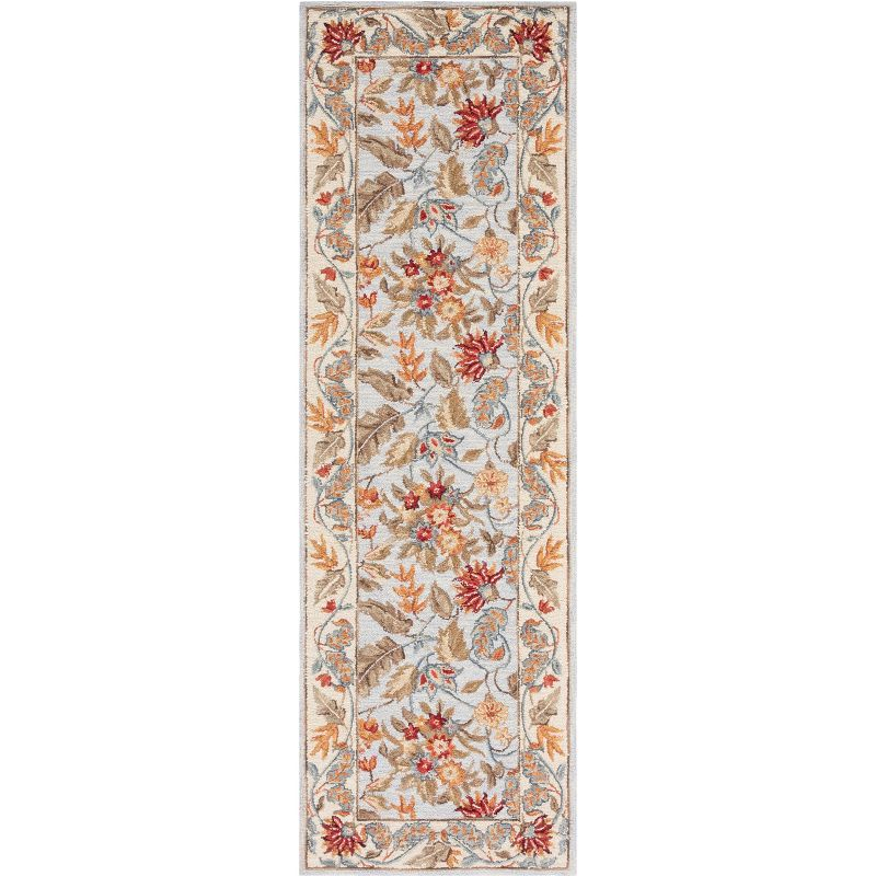 Chelsea HK141 Handmade Runner Rug - 2'6"x20' - Light Blue - Safavieh