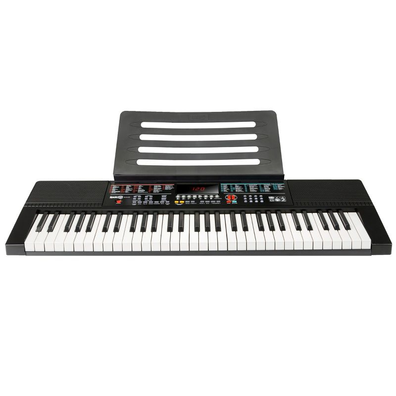 RockJam 61 Key Keyboard Piano Kit with Keyboard Stand, Headphones Sheet Music Stand & Lessons RJ640-XS